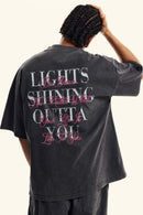 Heavyweight Vintage Distressed Graphic Tee - Fried Snowflakes