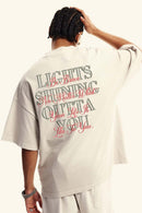 Heavyweight Vintage Distressed Graphic Tee - Slate Rice
