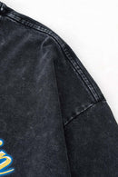 Vintage Washed Graphic Long-Sleeve Tee - Fried Snowflakes