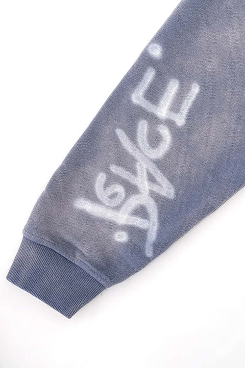 Graphic Fleece Zip-Up Hoodie - Blue