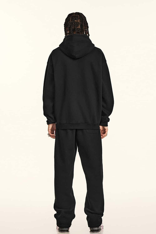 Premium Graphic Fleece Hoodie - Black