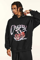 Premium Graphic Fleece Hoodie - Black