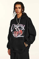 Premium Graphic Fleece Hoodie - Black