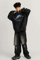 Vintage Heavyweight Distressed Hoodie - Fried Snowflakes