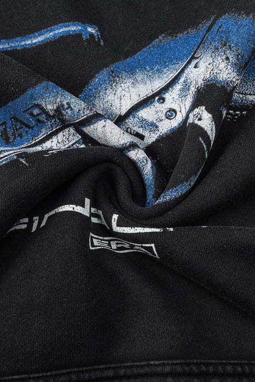 Vintage Heavyweight Distressed Hoodie - Fried Snowflakes