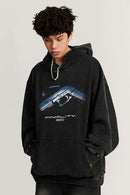 Vintage Heavyweight Distressed Hoodie - Fried Snowflakes
