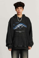 Vintage Heavyweight Distressed Hoodie - Fried Snowflakes
