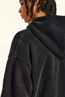 Heavyweight Vintage Graphic Pullover Hoodie - Black
