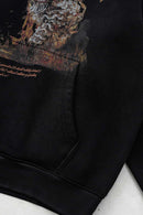 Heavyweight Vintage Graphic Pullover Hoodie - Black