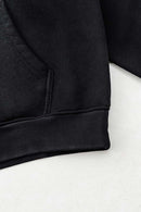 Heavyweight Vintage Graphic Pullover Hoodie - Black
