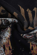 Heavyweight Vintage Graphic Pullover Hoodie - Black