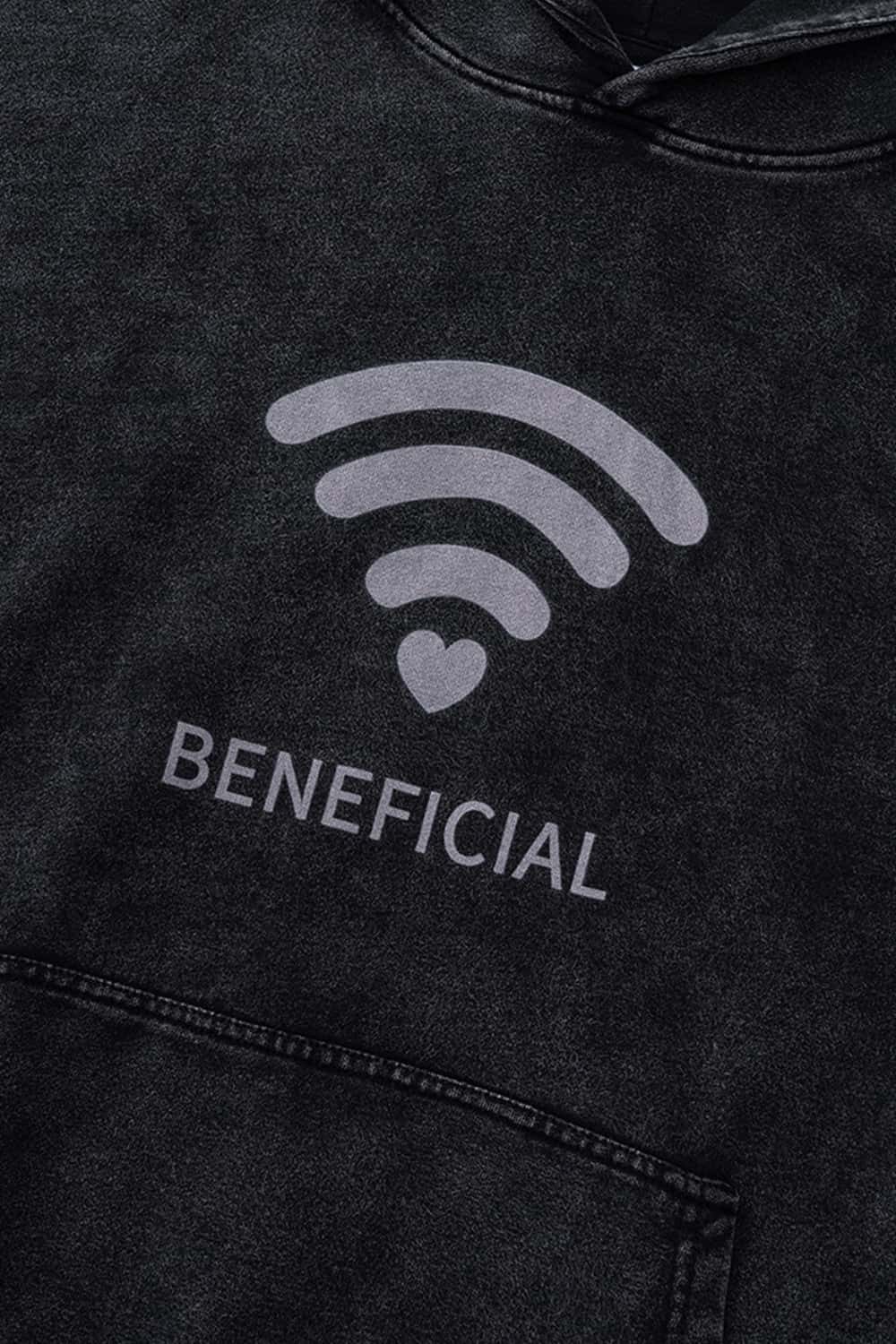 LOVE Graphic Washed Vintage Hoodie