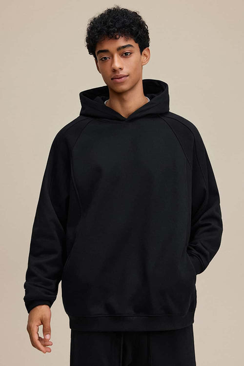 Heavyweight Premium Fleece Pullover Hoodie - Black