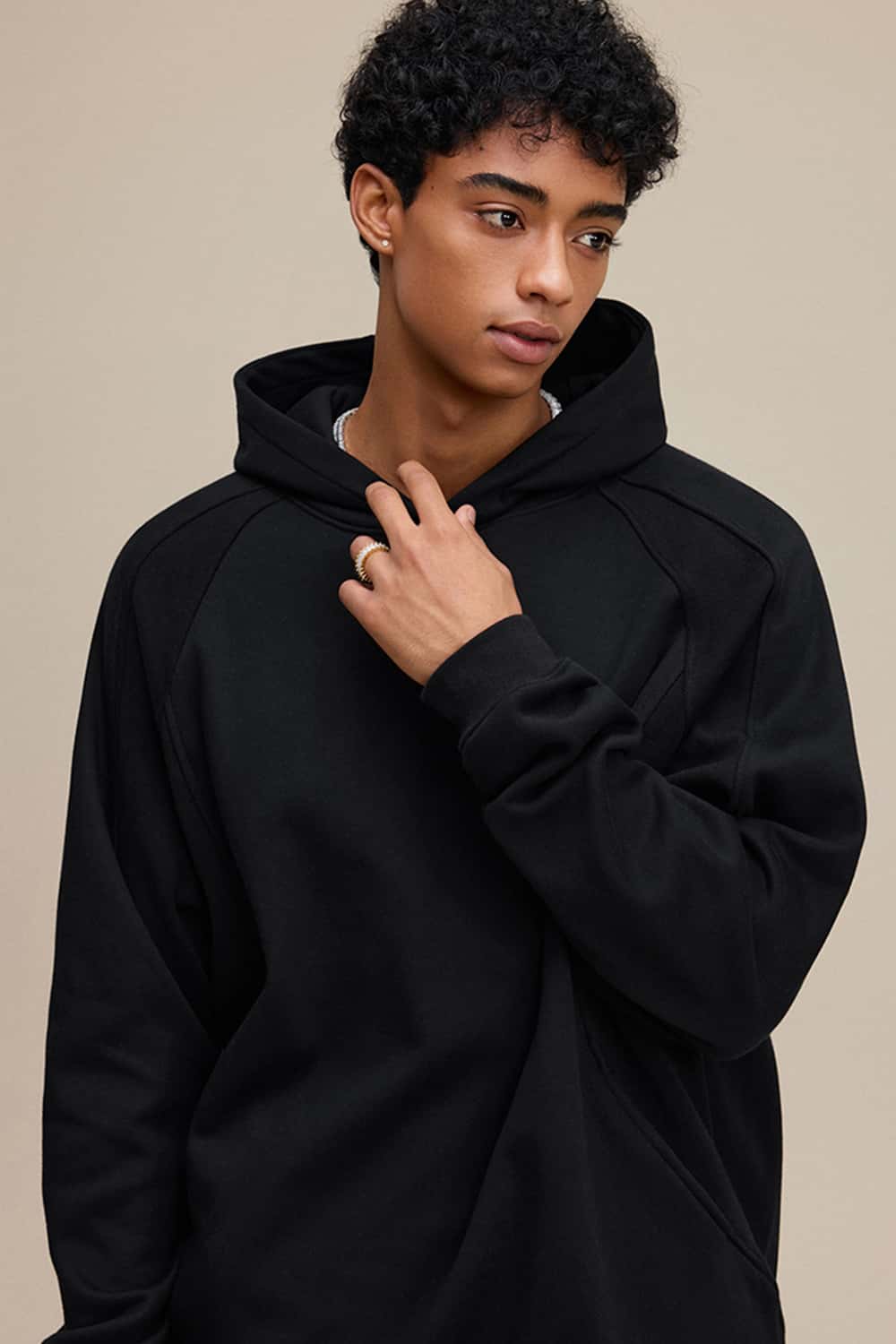 Heavyweight Fleece-Lined Crescent Seam Hoodie