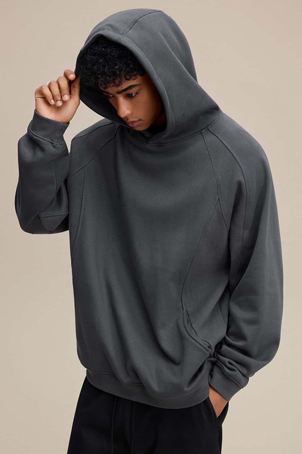 Heavyweight Fleece-Lined Crescent Seam Hoodie