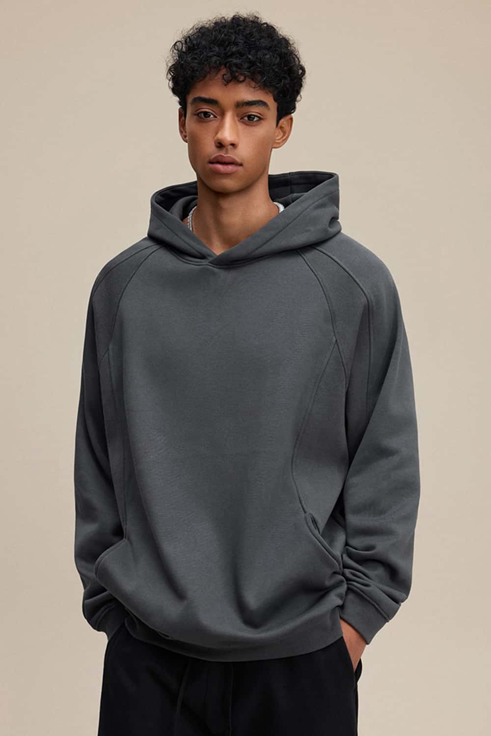 Heavyweight Fleece-Lined Crescent Seam Hoodie