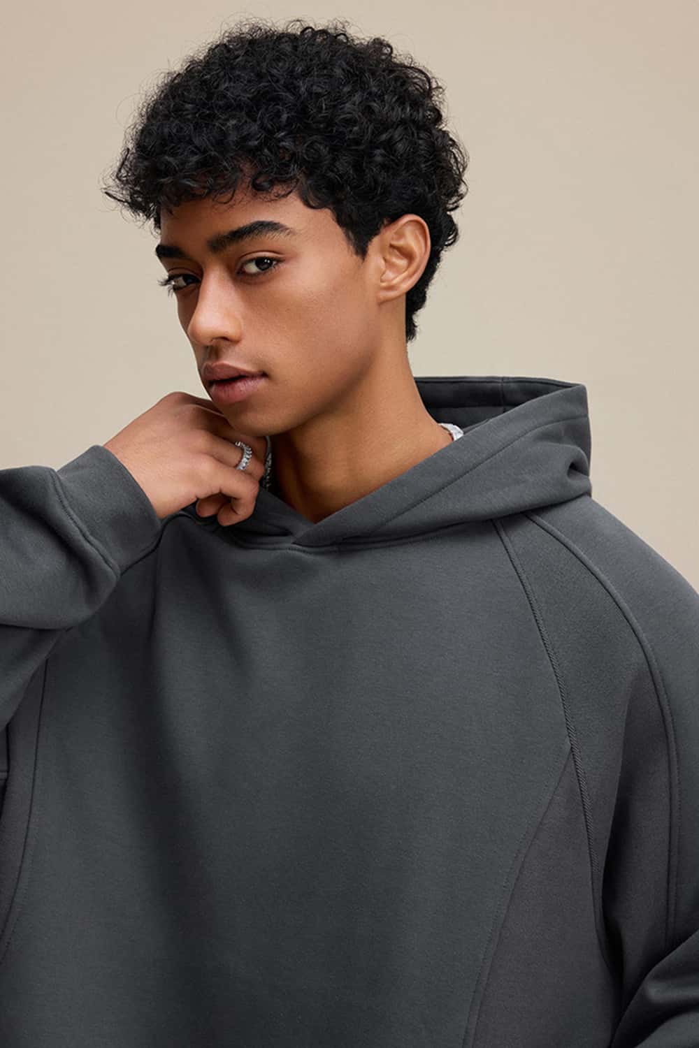 Heavyweight Fleece-Lined Crescent Seam Hoodie