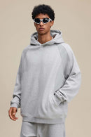 Heavyweight Premium Fleece Pullover Hoodie - Flower Gray