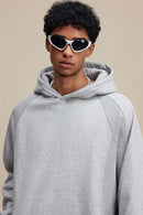 Heavyweight Premium Fleece Pullover Hoodie - Flower Gray