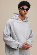 Heavyweight Premium Fleece Pullover Hoodie - Flower Gray