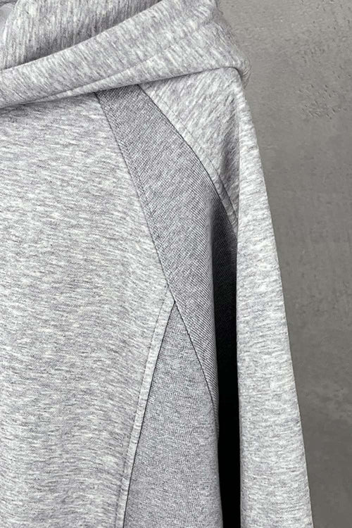 Heavyweight Premium Fleece Pullover Hoodie - Flower Gray