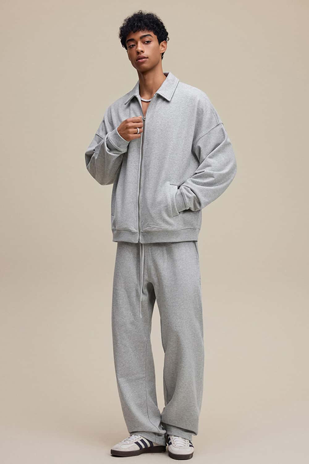 440G Workwear Zip-Up Collared Sweatshirt Jacket