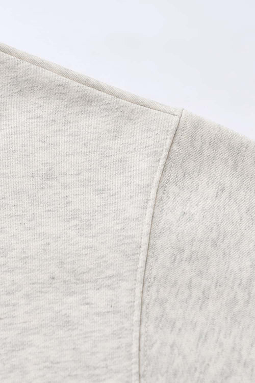 Heavyweight Collared Sweatshirt Jacket - Oat Gray