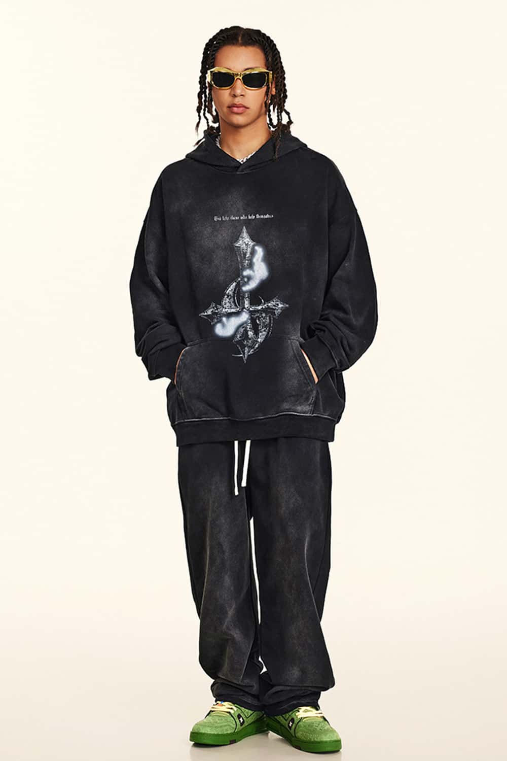 Washed Heavyweight Metal Graphic Hoodie