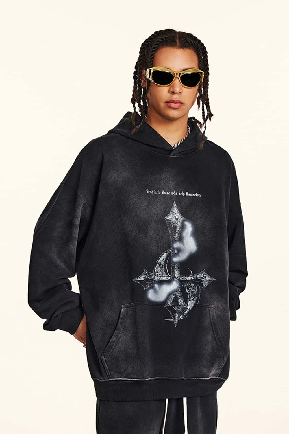 Washed Heavyweight Metal Graphic Hoodie