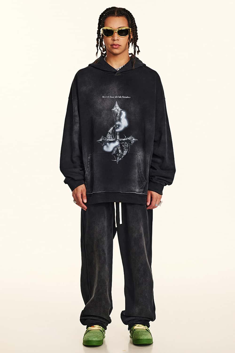 Washed Heavyweight Metal Graphic Hoodie