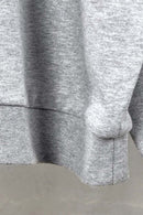 Premium Cotton Blend Collared Sweatshirt - Flower Gray