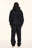 Premium Heavyweight Graphic Fleece Hoodie - Black