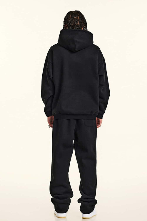 Premium Heavyweight Graphic Fleece Hoodie - Black