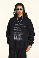 Premium Heavyweight Graphic Fleece Hoodie - Black
