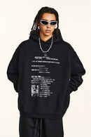 Premium Heavyweight Graphic Fleece Hoodie - Black