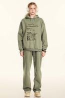 Premium Heavyweight Graphic Fleece Hoodie - Gray Camel