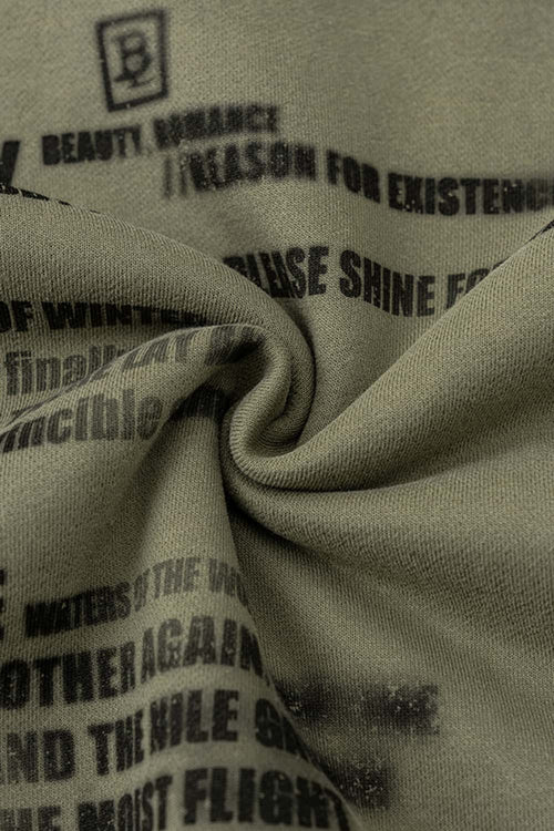 Premium Heavyweight Graphic Fleece Hoodie - Gray Camel