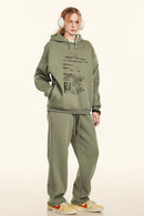 Premium Heavyweight Graphic Fleece Hoodie - Gray Camel