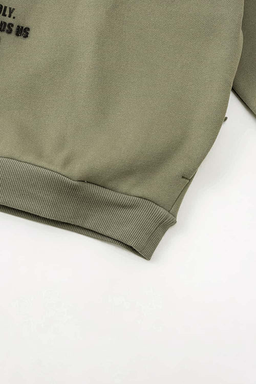 Premium Heavyweight Graphic Fleece Hoodie - Gray Camel