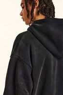 Distressed Heavyweight Vintage Hoodie - Black