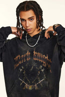 Distressed Heavyweight Vintage Hoodie - Black