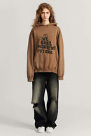 Washed Wasteland Graphic Hoodie - Coffee