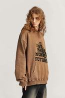 Washed Wasteland Graphic Hoodie - Coffee