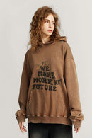 Washed Wasteland Graphic Hoodie - Coffee