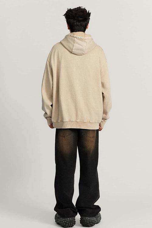 Washed Wasteland Graphic Hoodie - Khaki