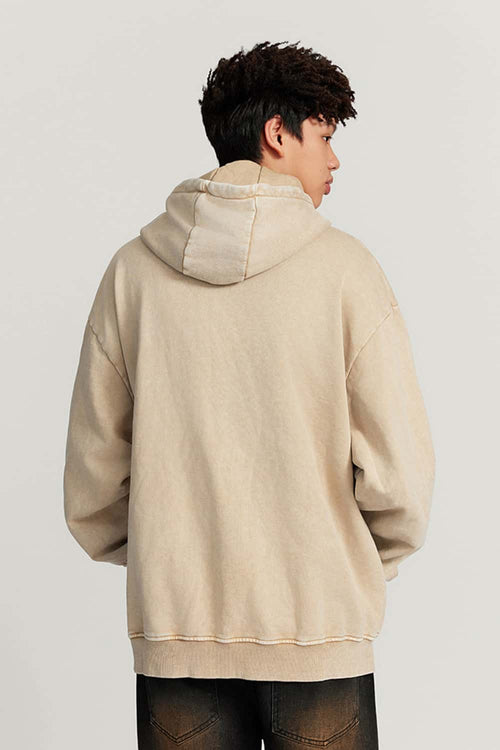 Washed Wasteland Graphic Hoodie - Khaki