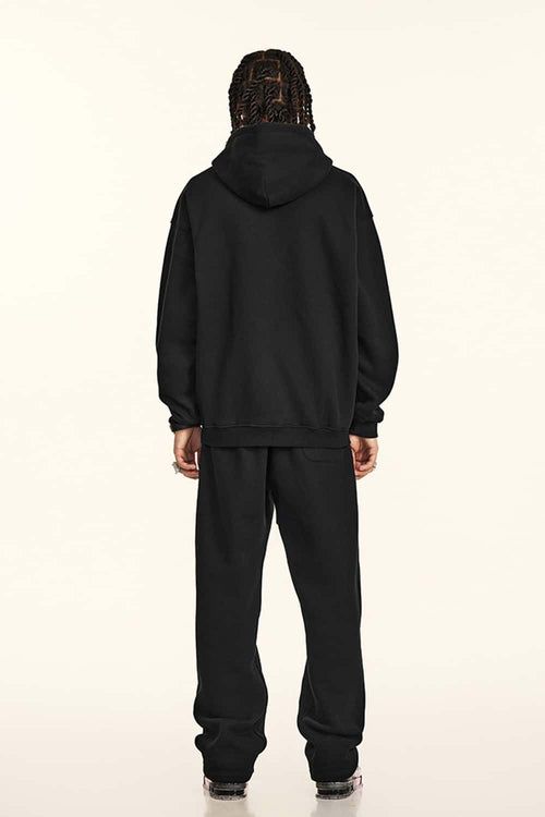 Heavyweight Vintage Graphic Hoodie - Black