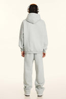 Heavyweight Vintage Graphic Hoodie - Flower Gray
