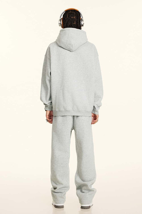 Heavyweight Vintage Graphic Hoodie - Flower Gray