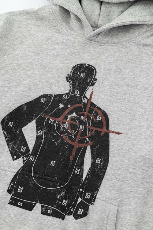 Heavyweight Vintage Graphic Hoodie - Flower Gray